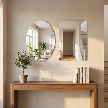 Combo of Oval Shape & Square Shape Mirror (Pack of 2)