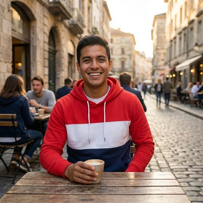 Men’s Color Block Hoodie Tee