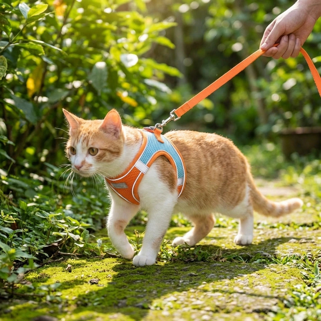 Cat Harness with Leash Adjustable Comfortable