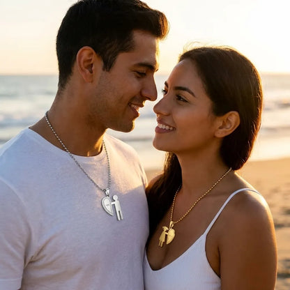 Lover Heart 2 Piece Joining Couple Pendants