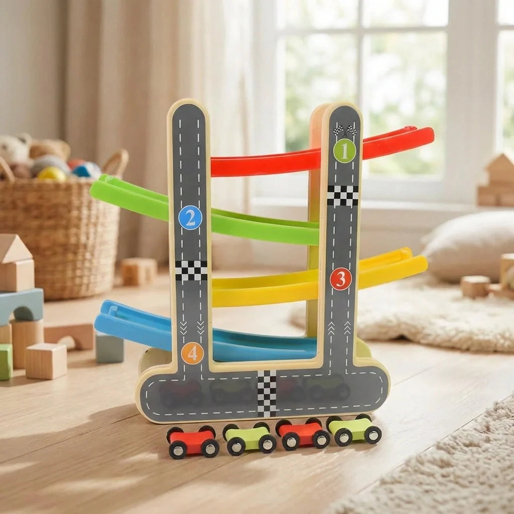 Wooden Click-Clack Race Track