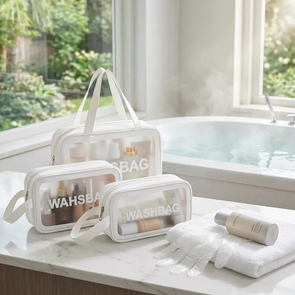 Waterproof Toiletry Travel Bags (Combo of 3)