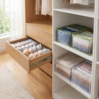 6 Grids Folding Clothes Organizer