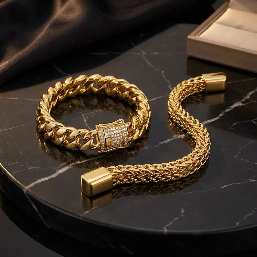 BD Gold Cuban Bracelet Men