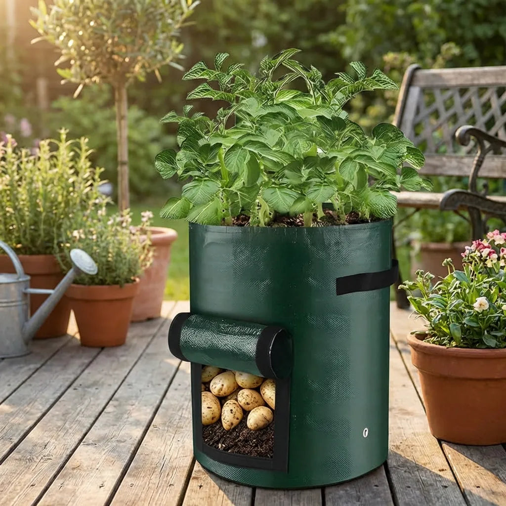 Potato Grow Bag with Harvest Window for Root Vegetables