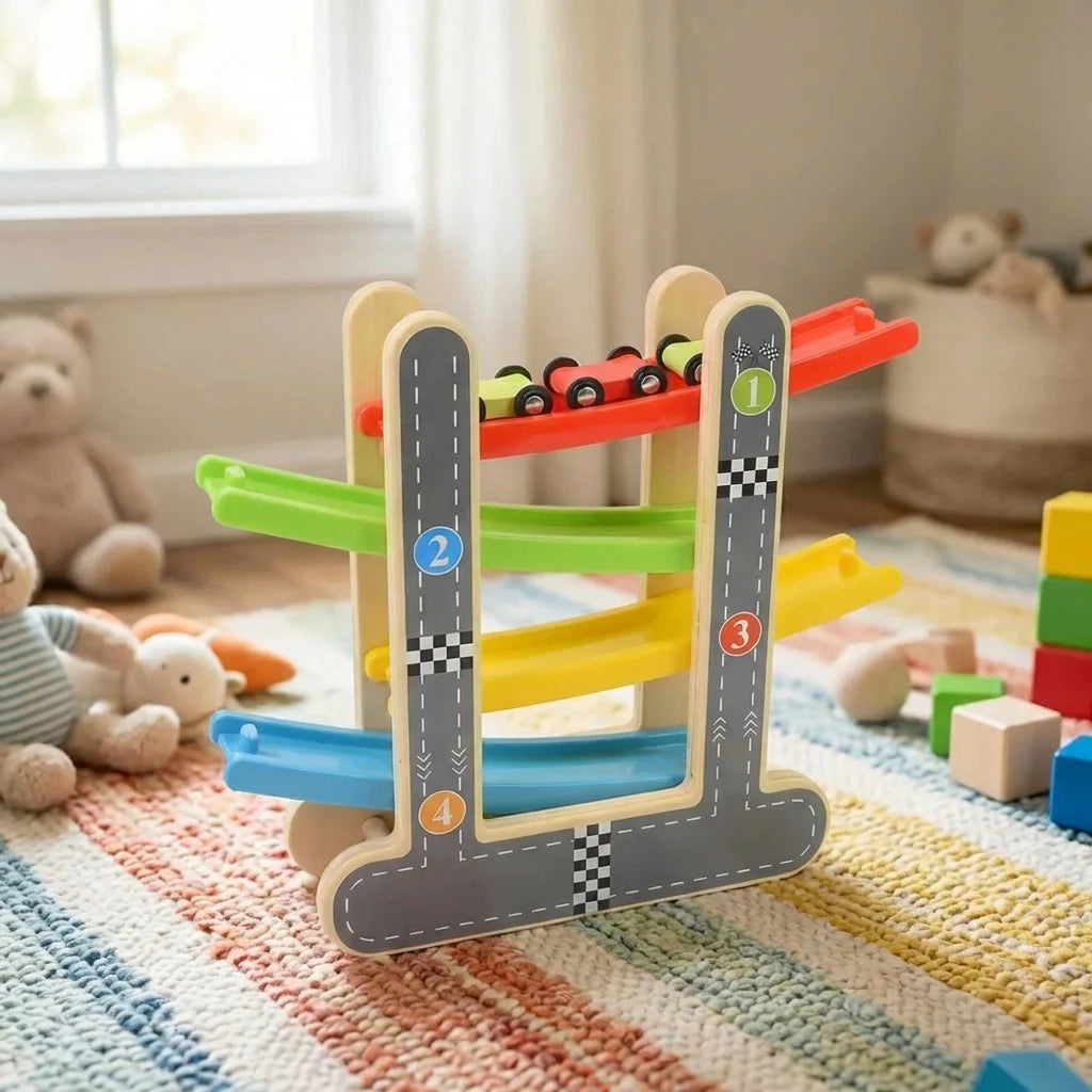 Wooden Click-Clack Race Track