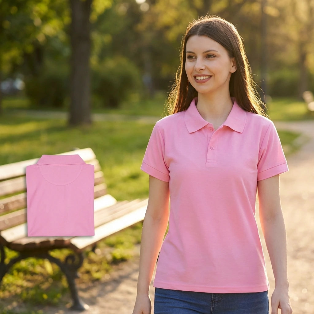 Soft Pink Polo T-Shirt