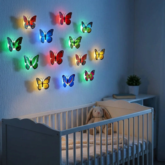3DButterfly Led Light for Home Decoration (Pack of 3)