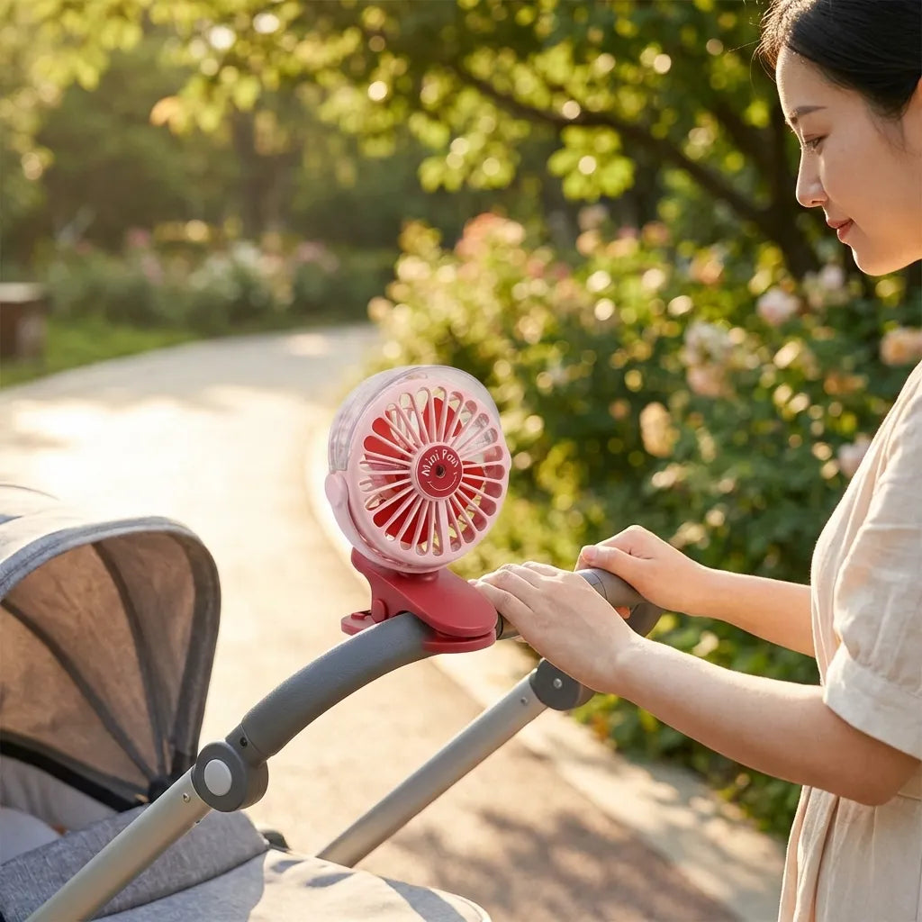Rechargeable Clip-on Fan with Light