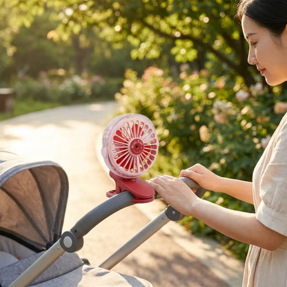 Rechargeable Clip-on Fan with Light