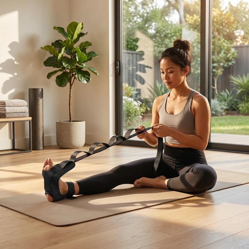 Durable yoga stretching strap
