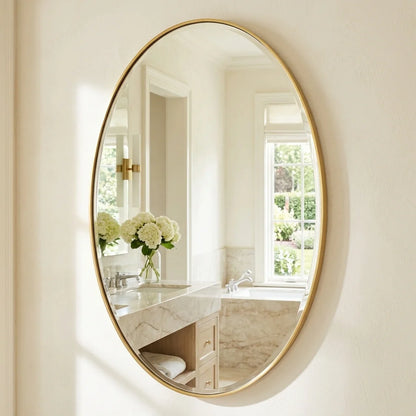 Oval Frameless Mirror Wall Sticker