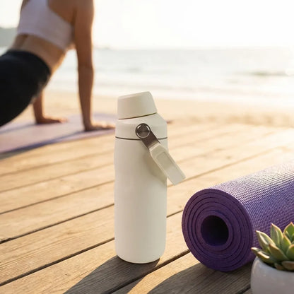 Cream Glimmer Water Bottle (500 ML)
