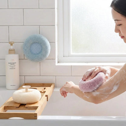 Bath Towel Scrub Bath Massage Shower Ball With Sucker Scrub