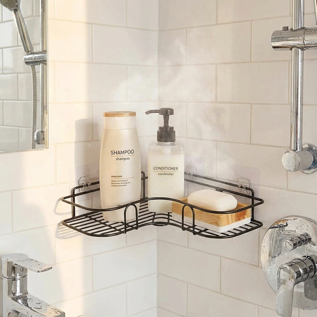 Metal Bathroom Corner Rack Storage Shelves