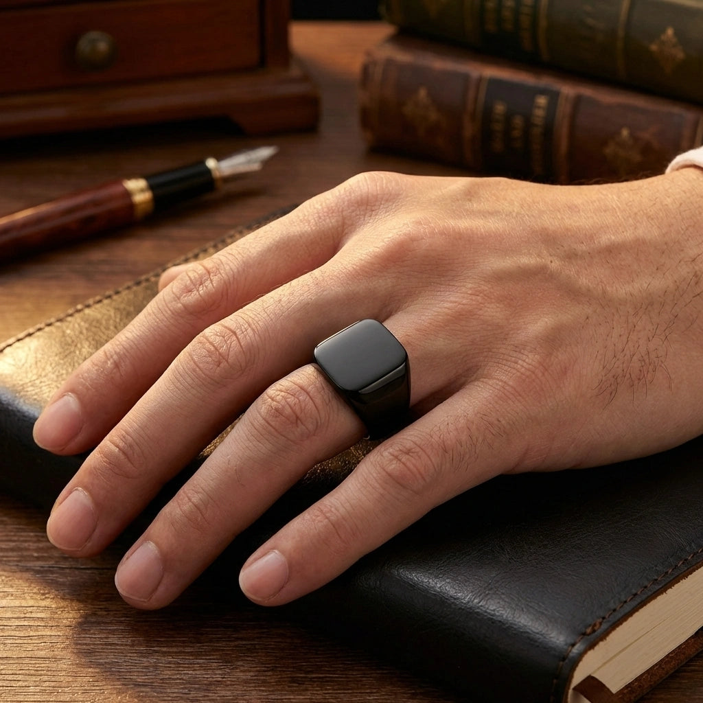 Sleek Stainless Steel Ring