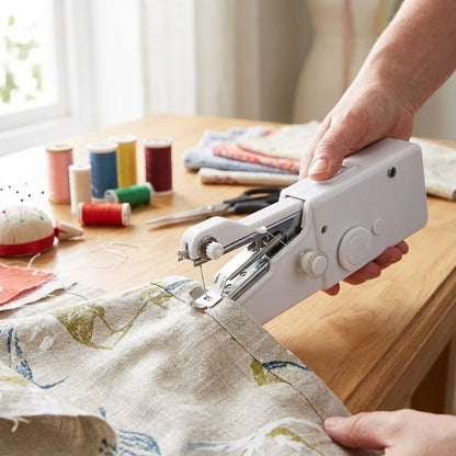 Stitch Handheld Cordless Portable White Sewing Machine