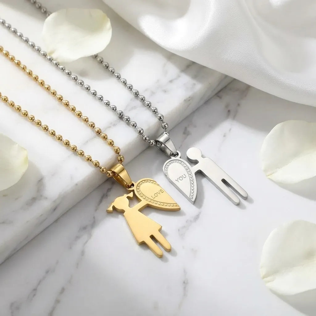 Lover Heart 2 Piece Joining Couple Pendants