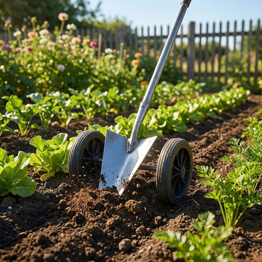 Garden Tool Supporter with Double Wheels