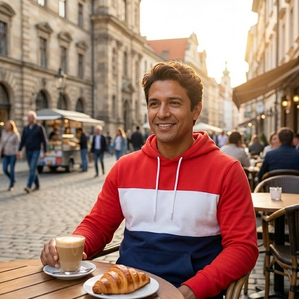 Men’s Color Block Hoodie Tee