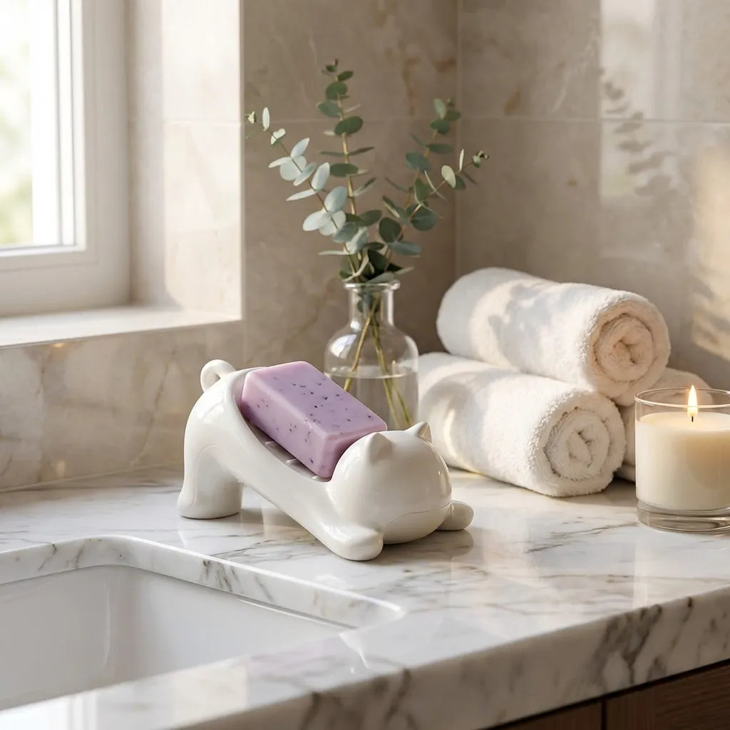 Adorable Cat Soap Holder