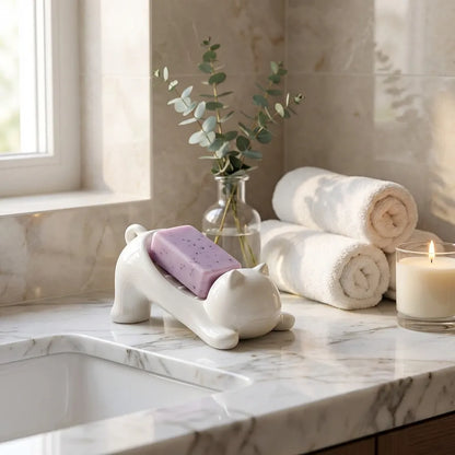 Adorable Cat Soap Holder