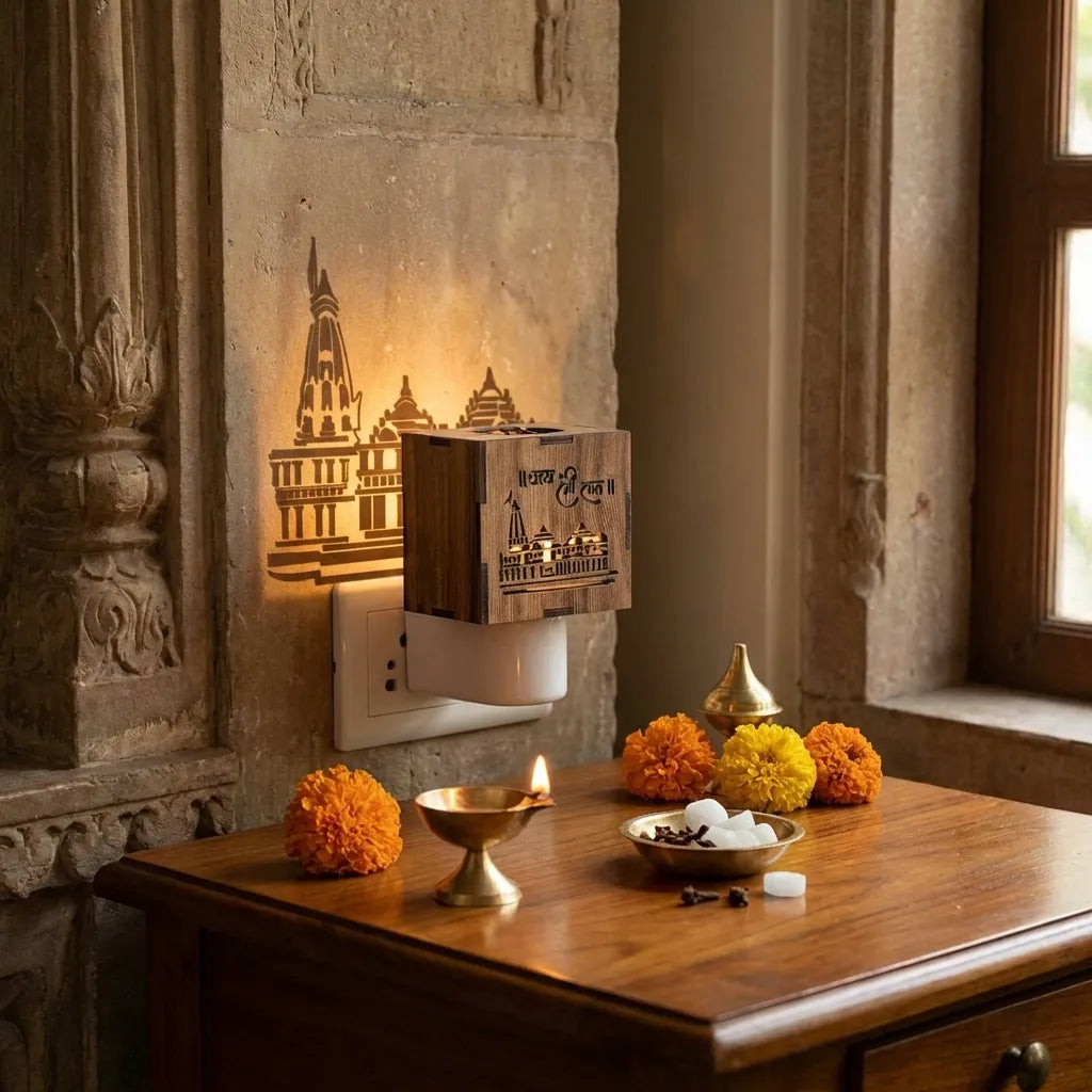 3-in-1 Ayodhya Ram Mandir Aroma Burner & Night lamp