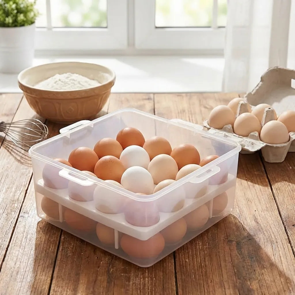 2 layer 32 Grid Egg Tray With Lid