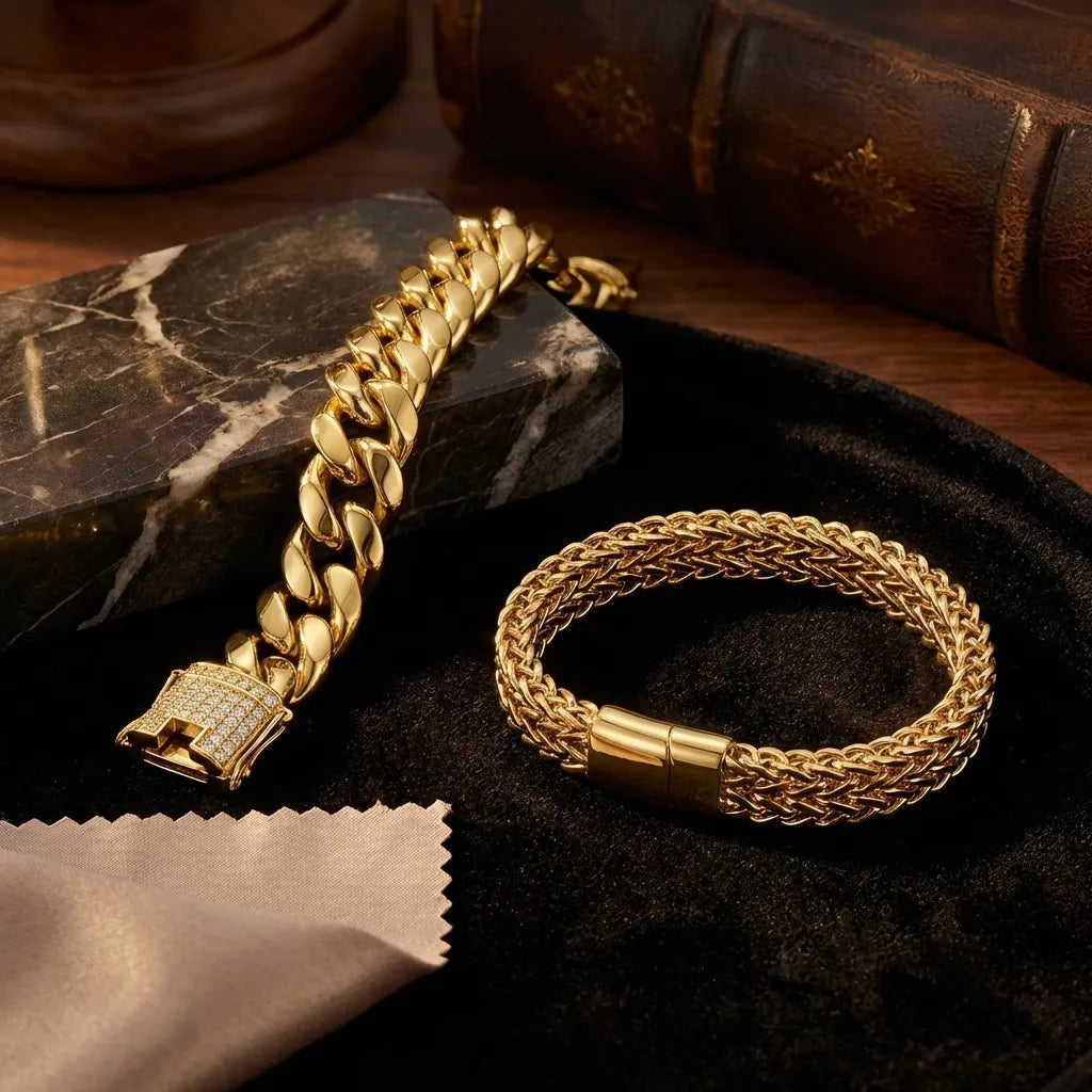 BD Gold Cuban Bracelet Men