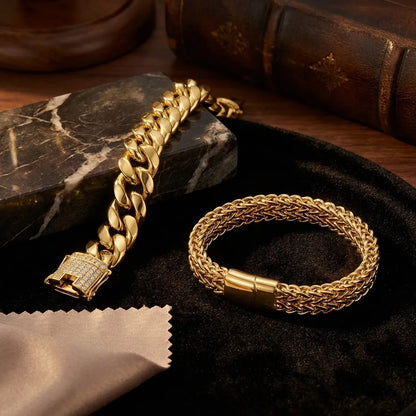 BD Gold Cuban Bracelet Men