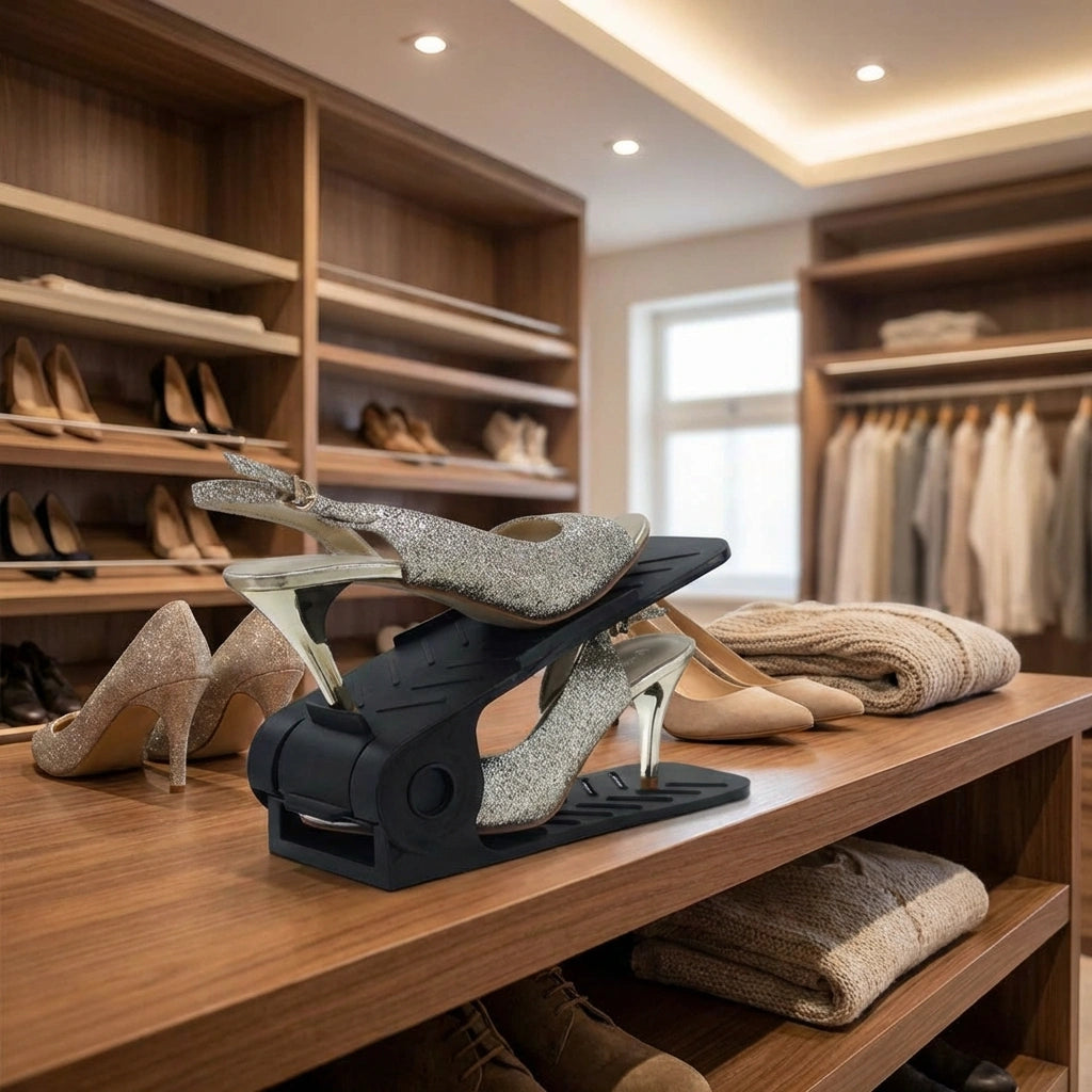 Shoe Organizer - The Adjustable Shoe Rack Space Saver (6 pac)