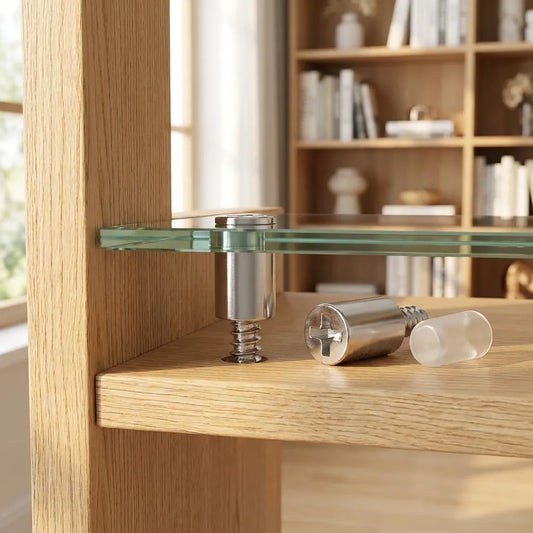 20pcs Metal Shelf Support Pegs with Anti-Slip Self-Tapping Screws Set