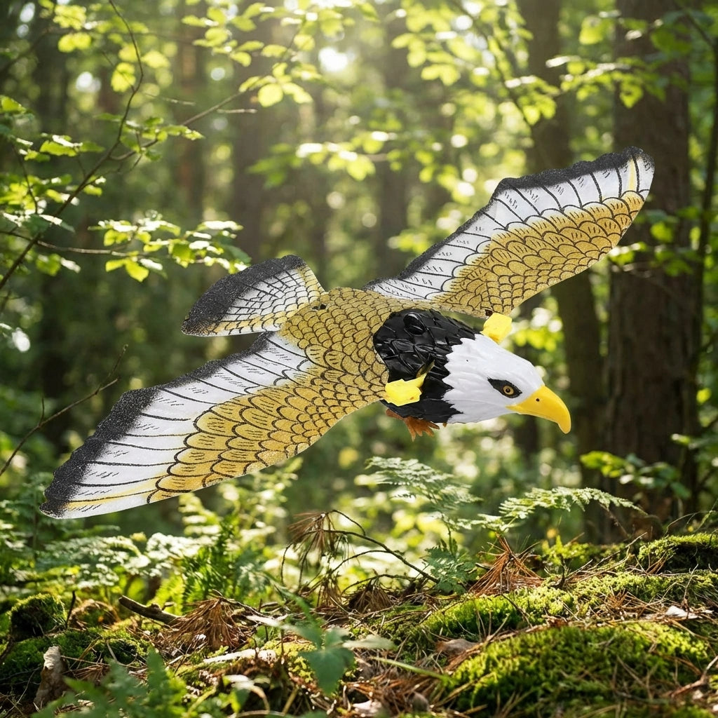 Realistic Flying Eagle Bird Toy with Spread Wings