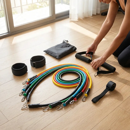 11 Pcs Resistance Band Set For Men & Women