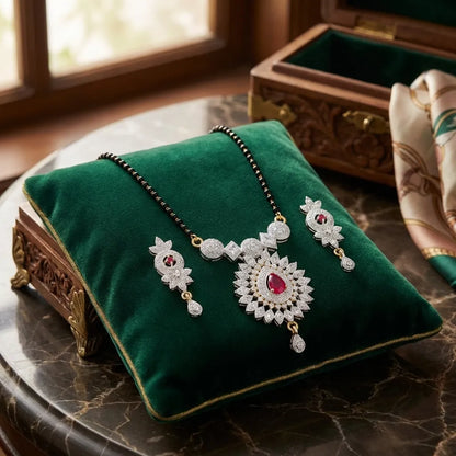 New Alloy American Diamond Mangalsutra