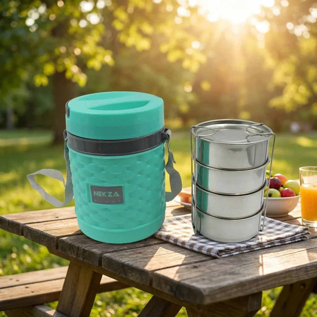 Insulated 4 Compartment Stainless Steel Tiffin Box