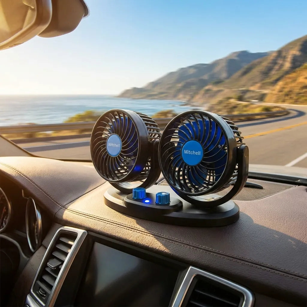 Car Air Circulation Fan 360� Rotatable Auto Car Cooling Fan
