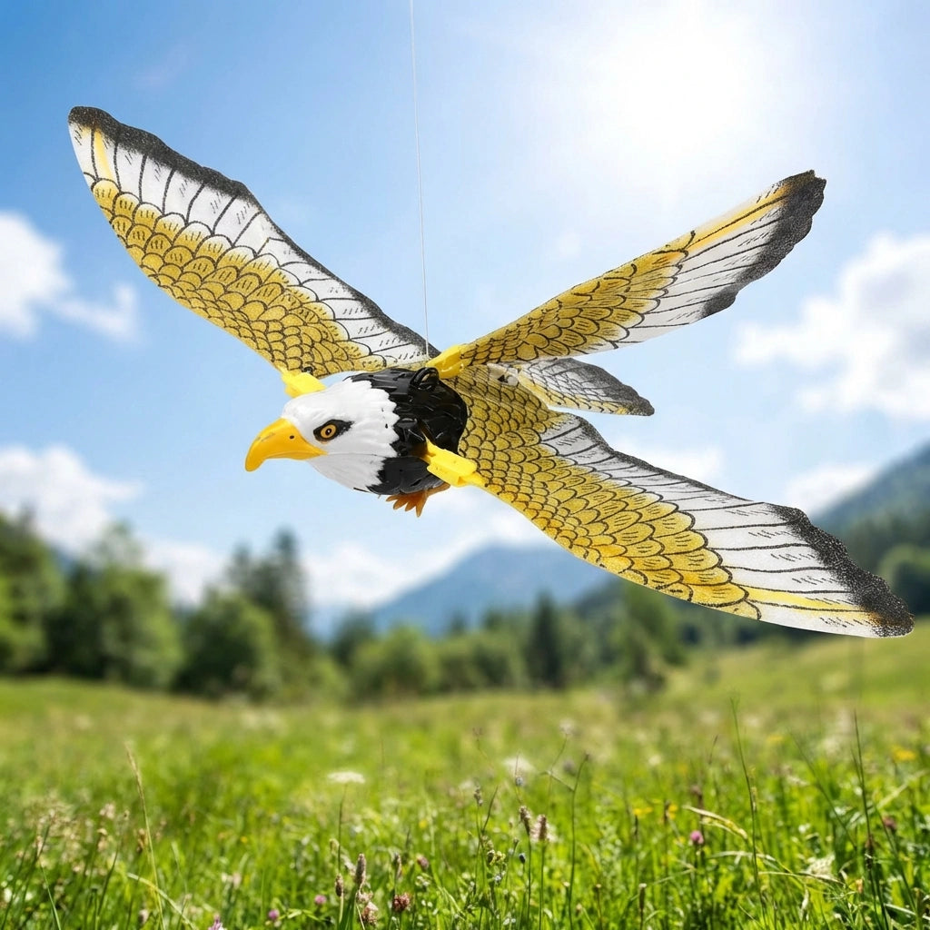 Realistic Flying Eagle Bird Toy with Spread Wings