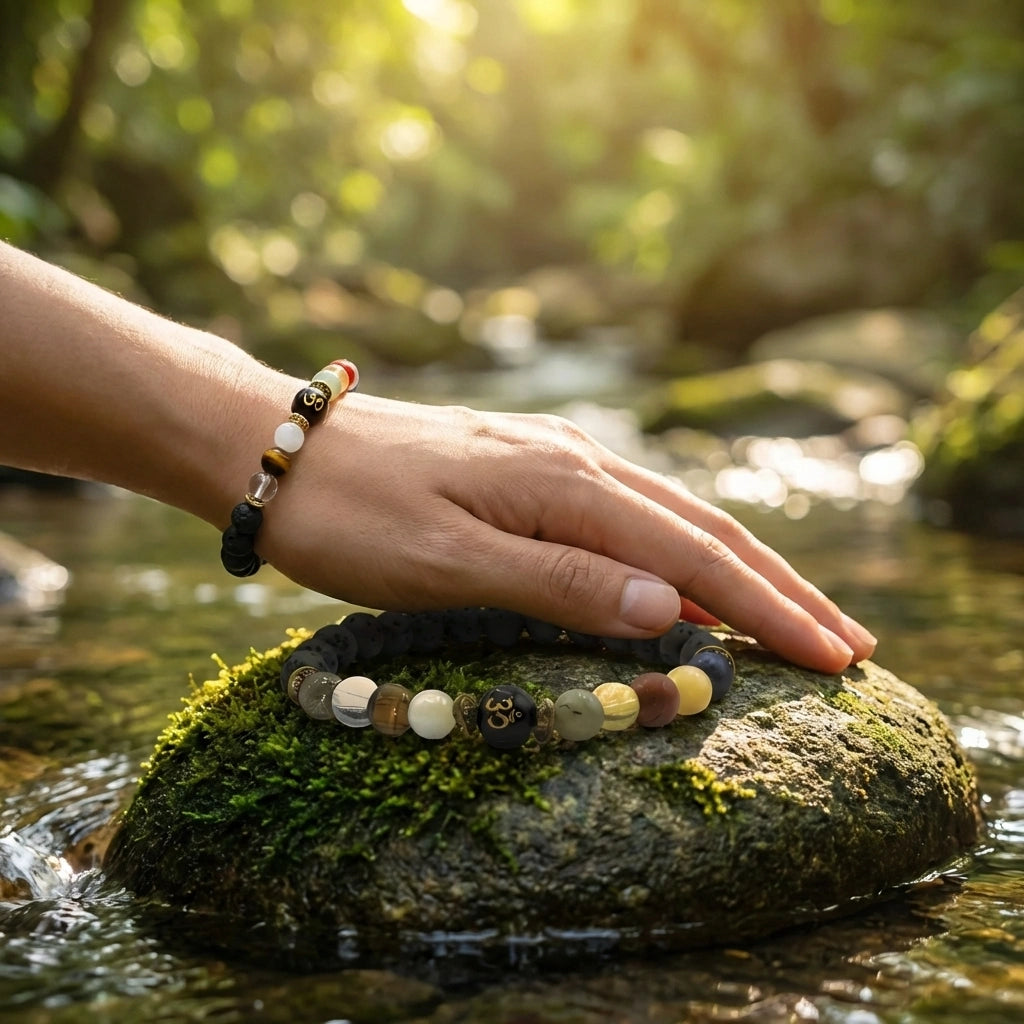 Sacred Om Bead Bracelet