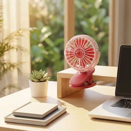 Rechargeable Clip-on Fan with Light