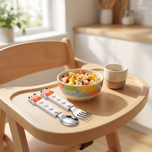 Cow Shaped Grip Spoon and Fork