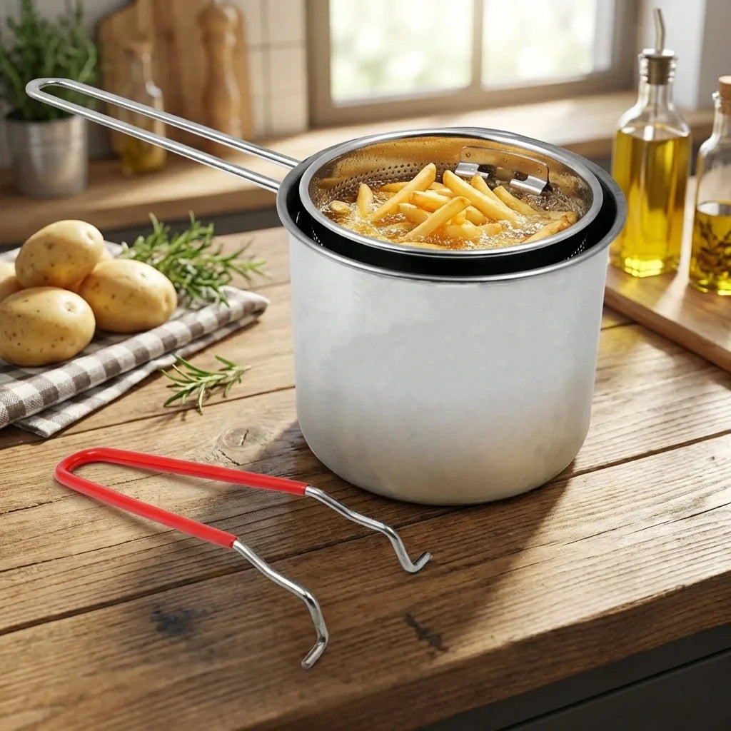 Stainless Steel Frying Pot (2 Pc)