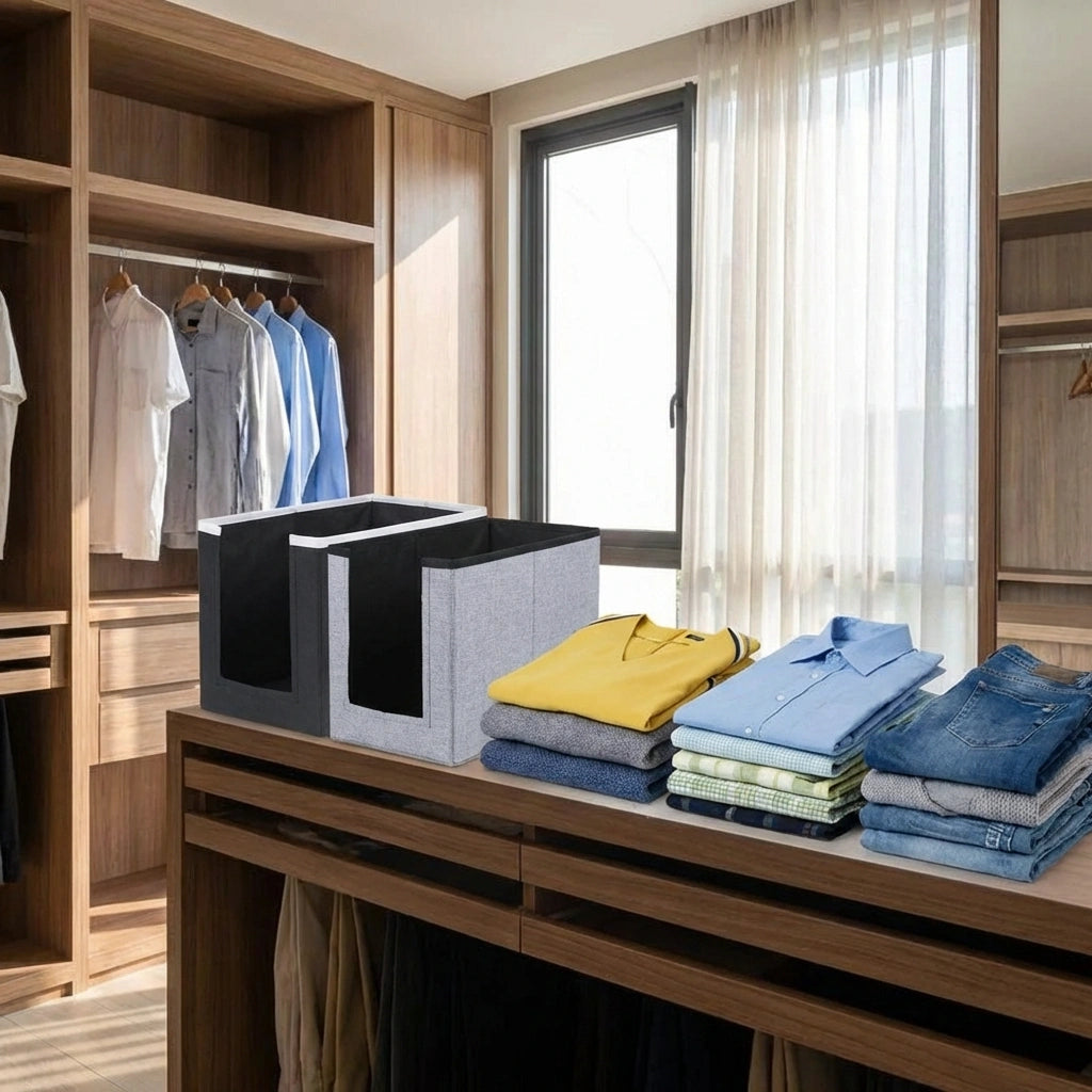Closet Organizer-Foldable Shirts and Clothing Organizer Stackers(Pack of 4)