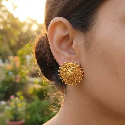 Trendy Gold Plated Earrings