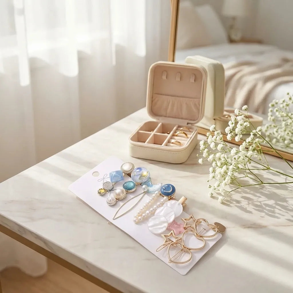 Gracious Pearl Gold Plated Hairclip