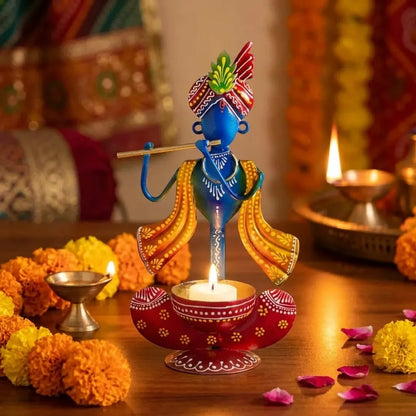 Blue & Red Krishna Idol Showpiece