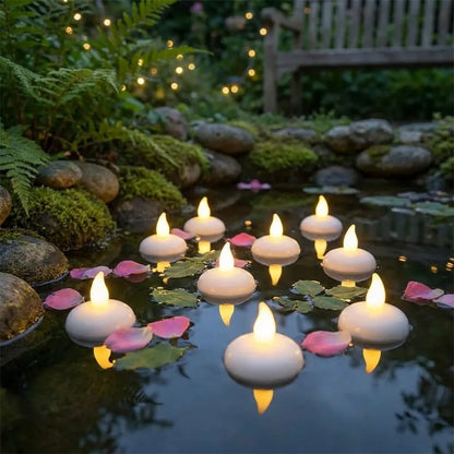 Flameless Floating Tea Lights (24 Pc)