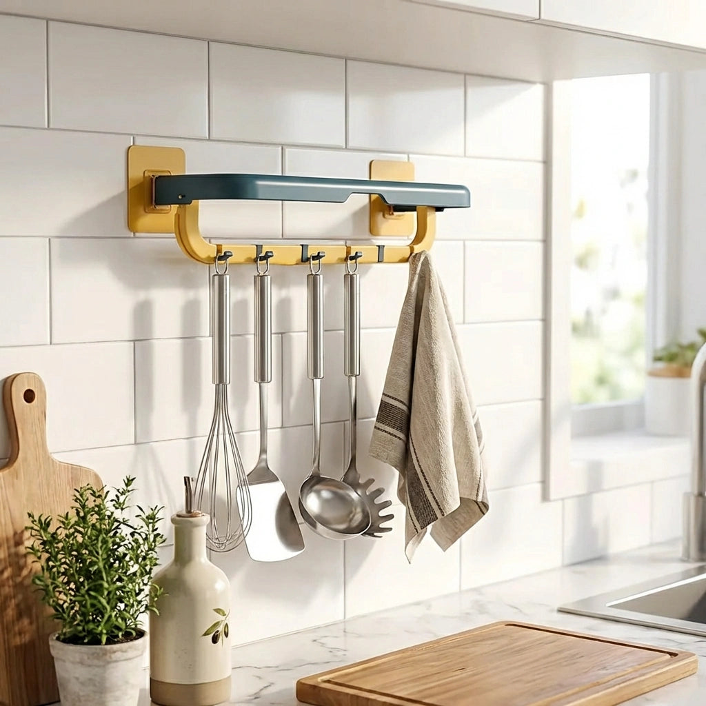 Wall Mounted Towel Holder with Hook