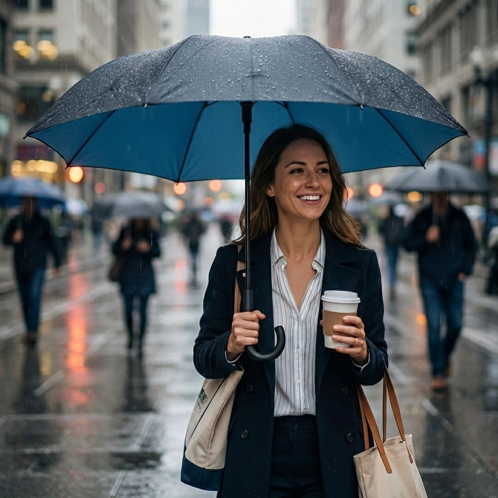 Double Layer Inverted Reversible Umbrella