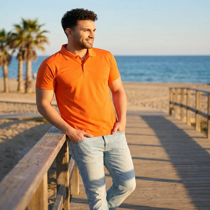 Men's Orange Polo Shirt